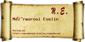 Mármarosi Evelin névjegykártya
